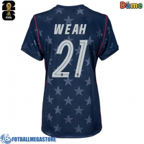 Fotballdrakt Dame Forente stater Timothy Weah #21 Bortedrakt VM 2026 Kortermet